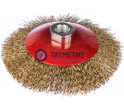 Корщетка-колесо 125 мм витая, с наклоном, гайка М 14 -  магазин крепежа «ТАТМЕТИЗ»