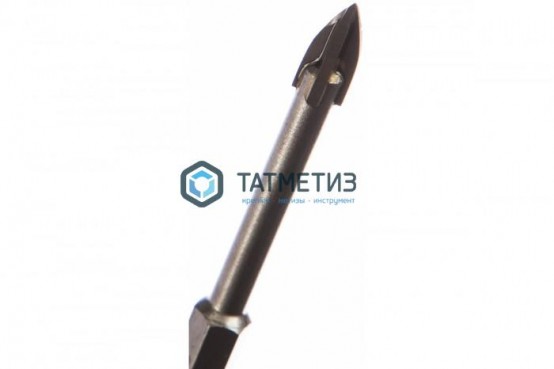 Сверло по керамике  6 мм, крестовая пластинка, шестигр. хвостовик // БАРС -  магазин крепежа «ТАТМЕТИЗ»