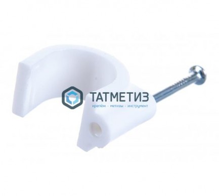 Скоба-держатель STAYER для круглого кабеля, с оцинкованным гвоздем,10 мм, 70 шт | «ТАТМЕТИЗ» Скоба-держатель STAYER для круглого кабеля, с оцинкованным гвоздем,10 мм, 70 шт - магазин крепежа «ТАТМЕТИЗ»